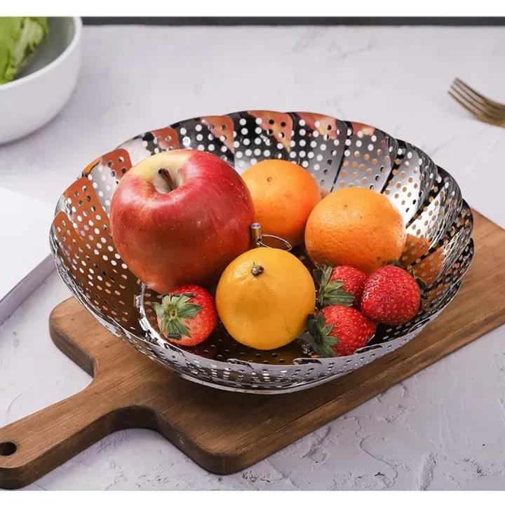 Foldable Stainless Steel Steamer Silver Pakistan
