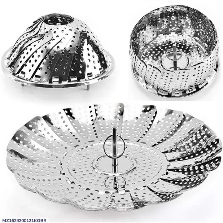 Foldable Stainless Steel Steamer Silver Pakistan