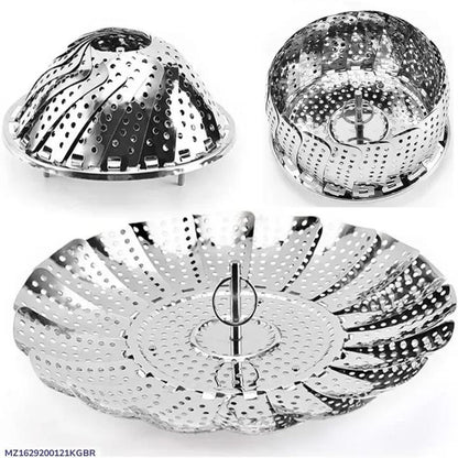 Foldable Stainless Steel Steamer Silver Pakistan
