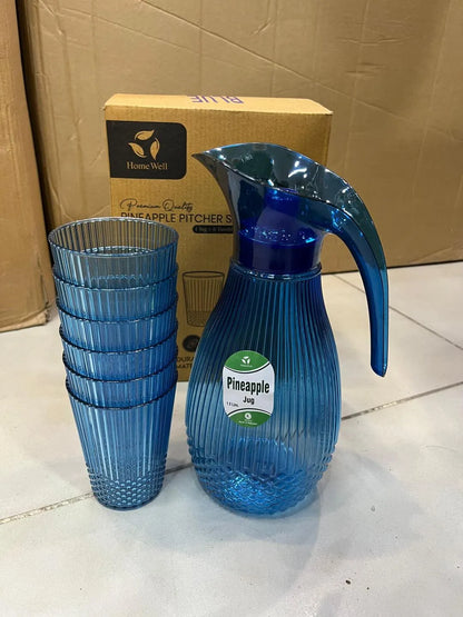 Pineapple Texture Pitcher Set for Kitchen Serving