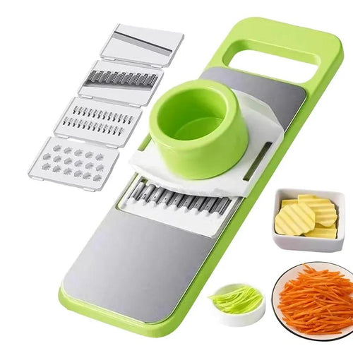 Green Multi-Blade Grater for Carrots Cheese Paratha ABS Plastic