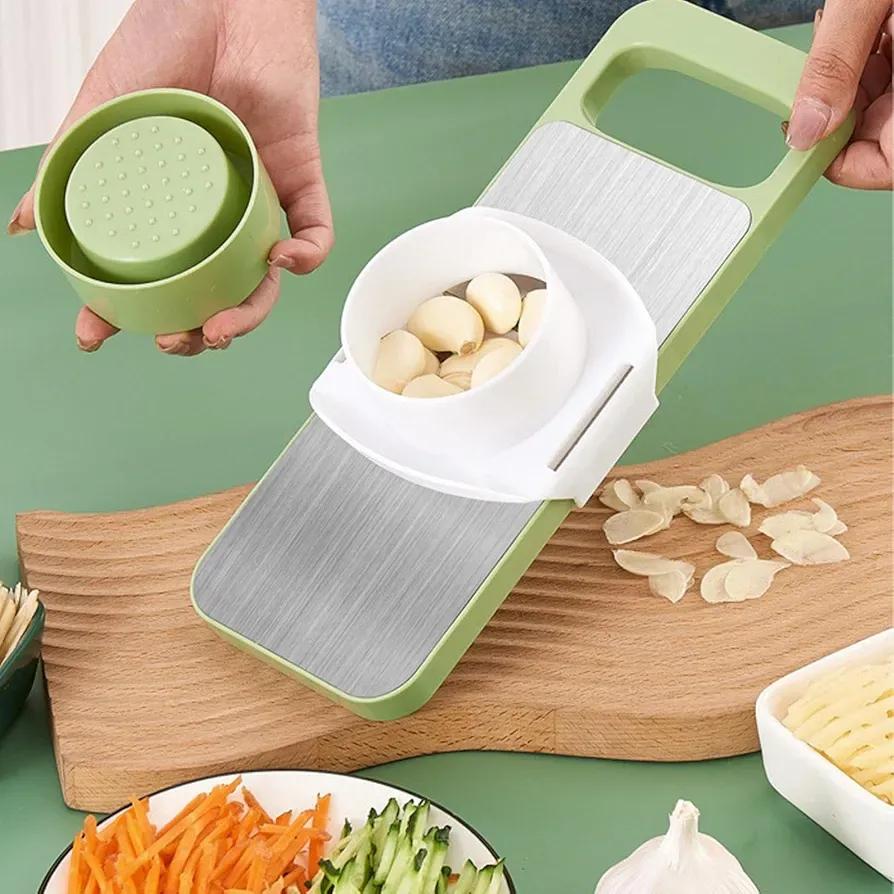 Green Multi-Blade Grater for Carrots Cheese Paratha ABS Plastic