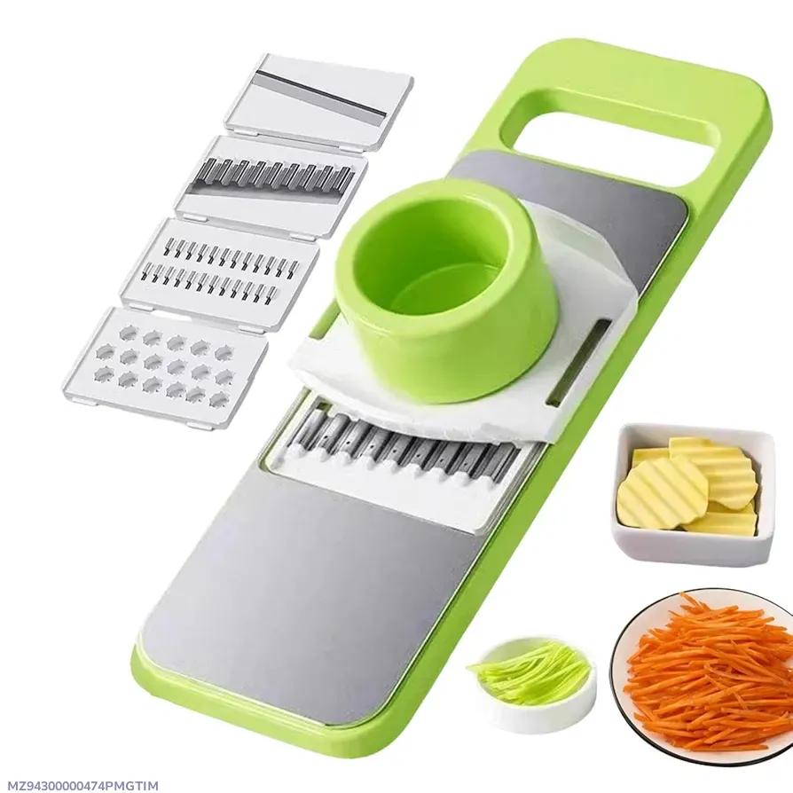 Green Multi-Blade Grater for Carrots Cheese Paratha ABS Plastic
