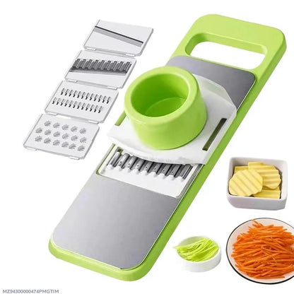 Green Multi-Blade Grater for Carrots Cheese Paratha ABS Plastic