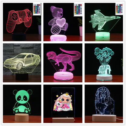 3D Night Light with Magpie Bridge & Moon, Touch-Sensitive 16 Colors
